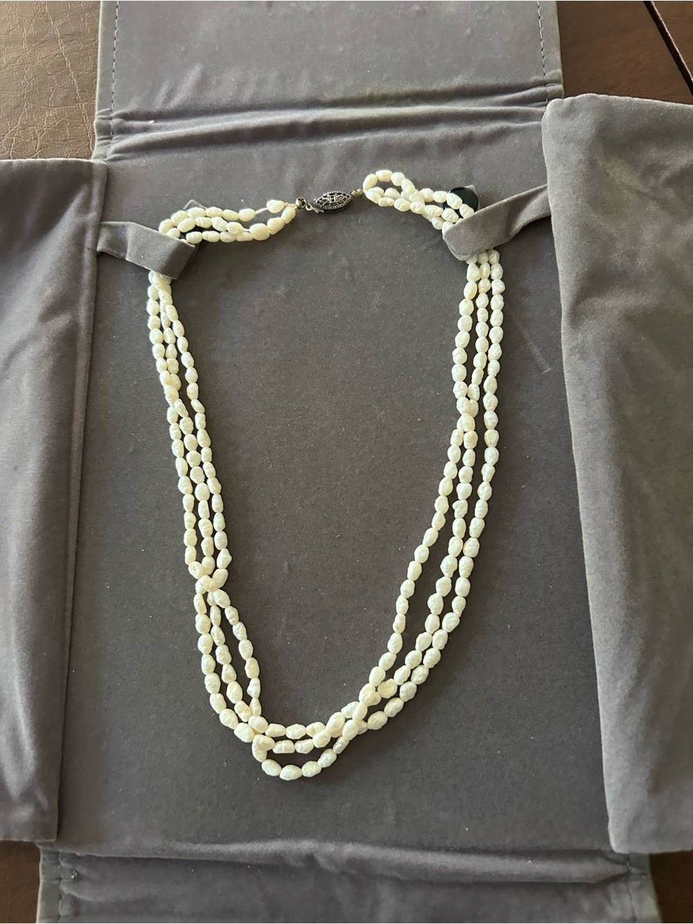 Three Strand Freshwater Pearl Necklace